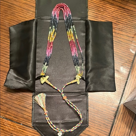 Natural Multi Sapphire Faceted Rondelle Bead Necklac
Rx9939@gmail.com - Picture 1 of 7